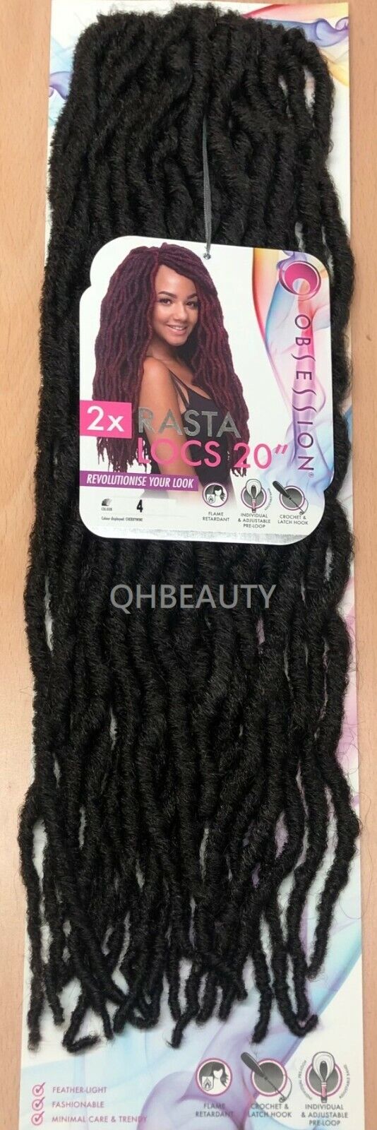 Obsession Synthetic Crochet Pre Looped Braid Hair Extension - RASTA LOCS 20 INCH