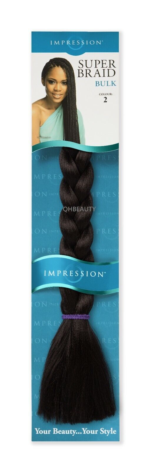 Impression Synthetic Natural Long Ultra Crochet Hair Extensions Super Braid 86"