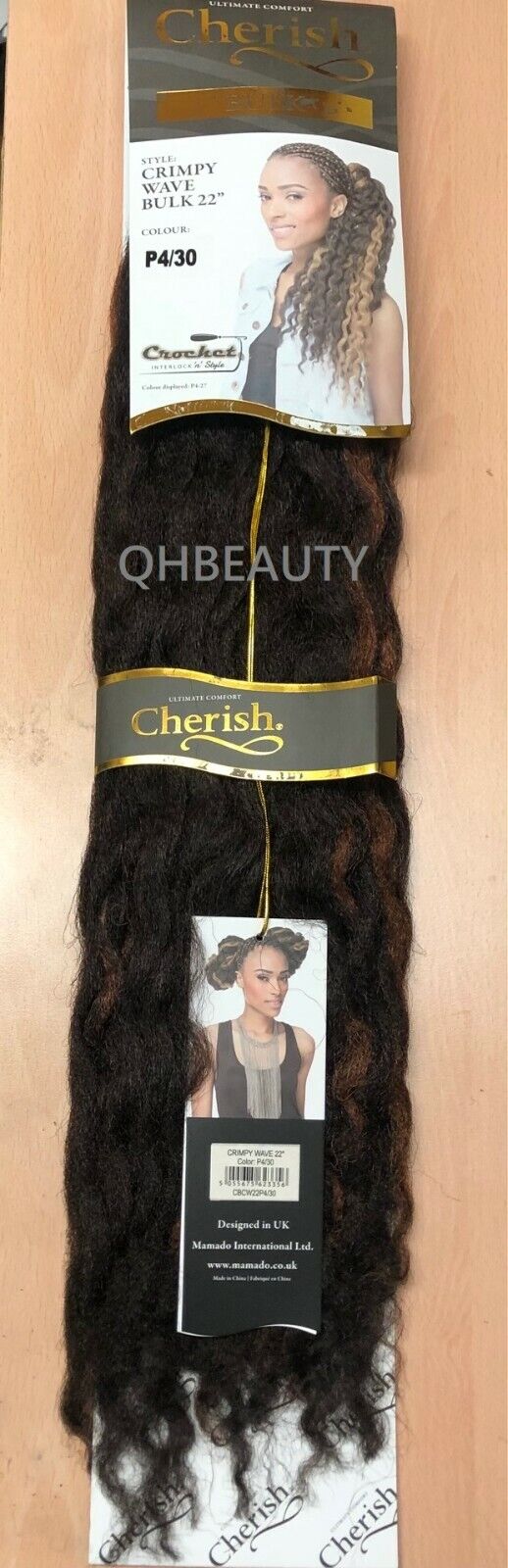 CHERISH SYNTHETIC CROCHET AFRO BULK HAIR EXTENSION BRAIDS - CRIMPY WAVE 22 INCH