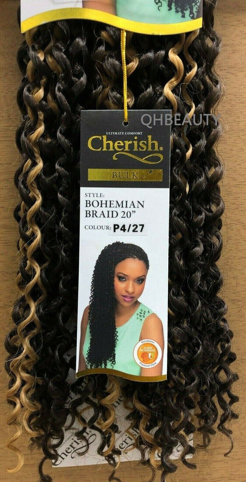 CHERISH SYNTHETIC CROCHET CURLY HAIR EXTENSION BRAID - BOHEMIAN BULK 20 INCH