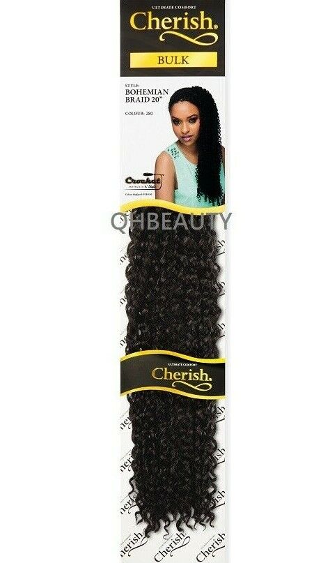 CHERISH SYNTHETIC CROCHET CURLY HAIR EXTENSION BRAID - BOHEMIAN BULK 20 INCH
