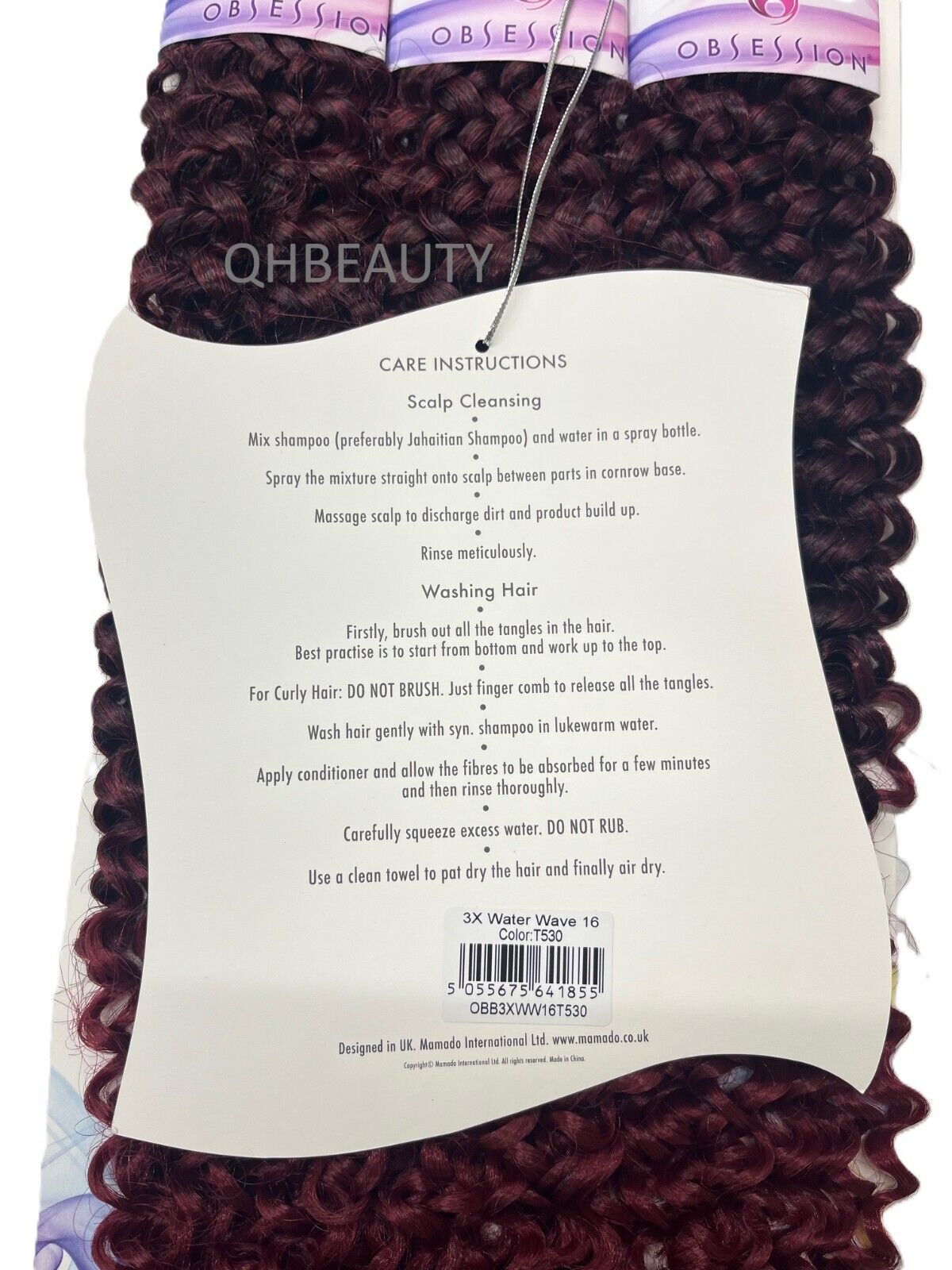 Obsession Synthetic Crochet Tight Curl Hair Extension Braid - WATER WAVE 16 inch