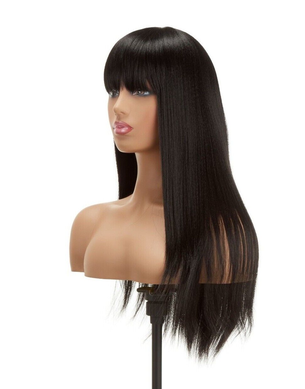 Impression Synthetic Hand Made Long Straight Bangs Hair Wig Alexandra