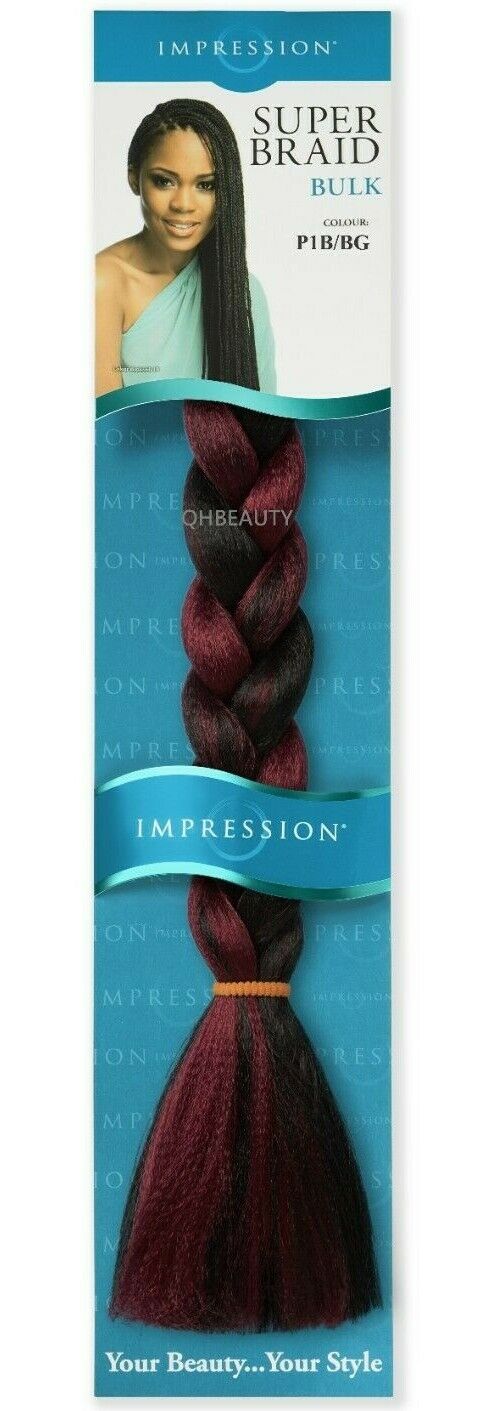Impression Synthetic Natural Long Ultra Crochet Hair Extensions Super Braid 86"