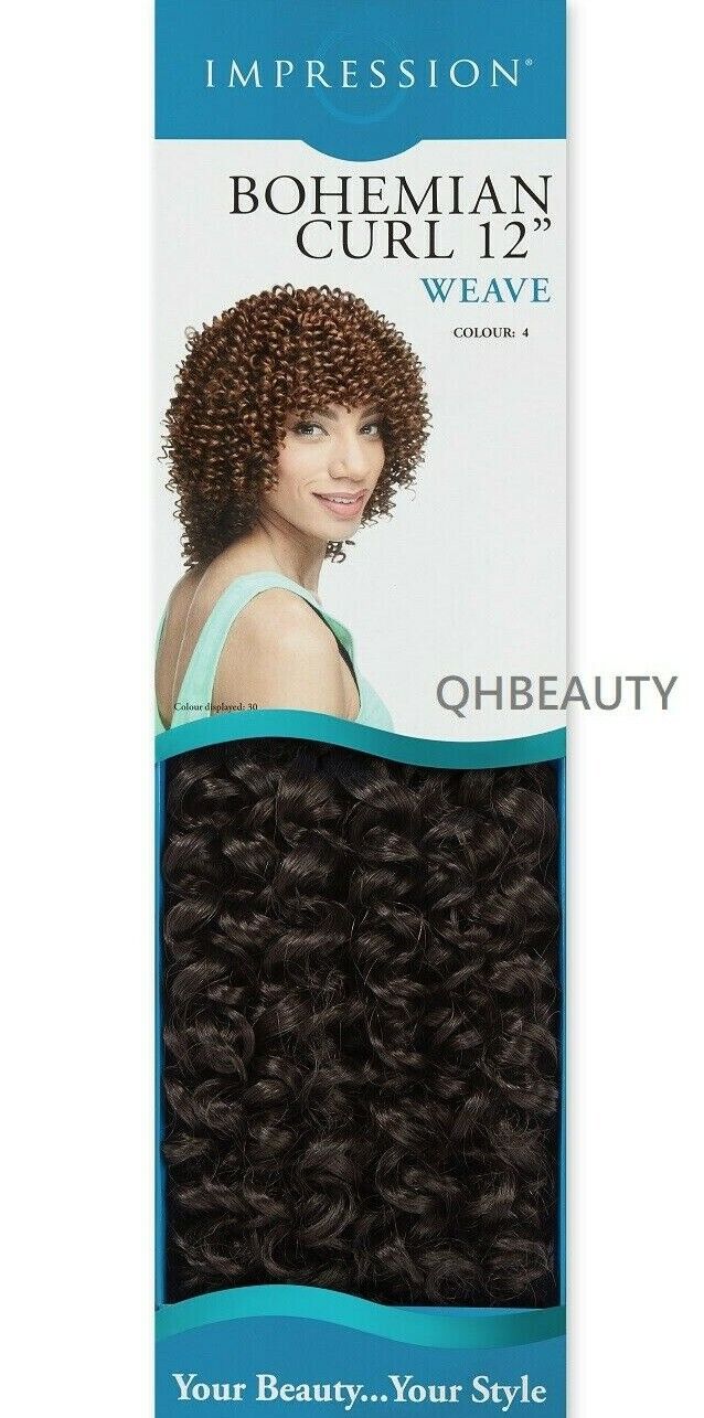 IMPRESSION SYNTHETIC SHORT CURLY HAIR EXTENSION WEAVE - BOHEMIAN CURL12 INCH