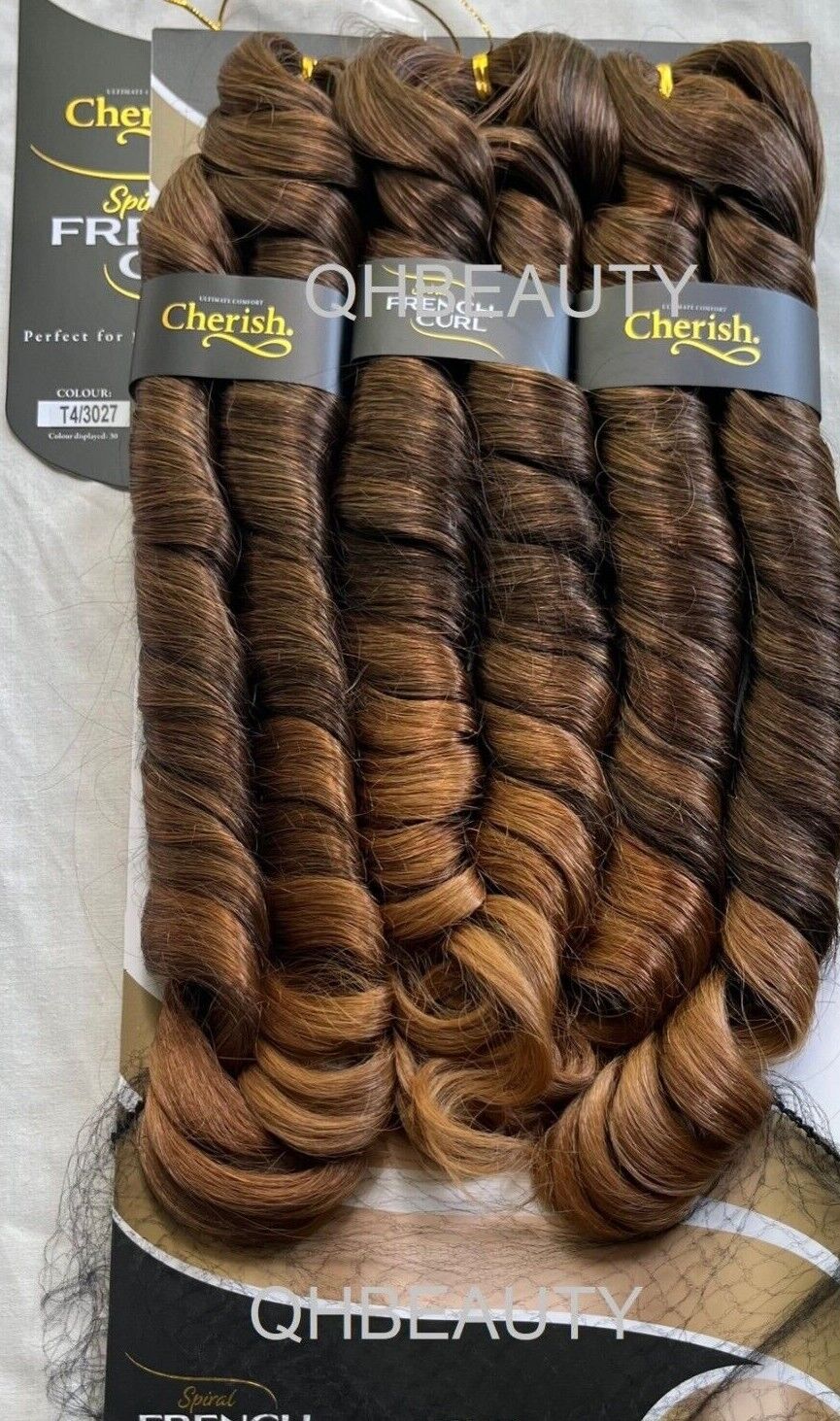 CHERISH SYNTHETIC HAIR EXTENSION BRAID - 3 x SPIRAL FRENCH CURL 22 & 28 INCHES