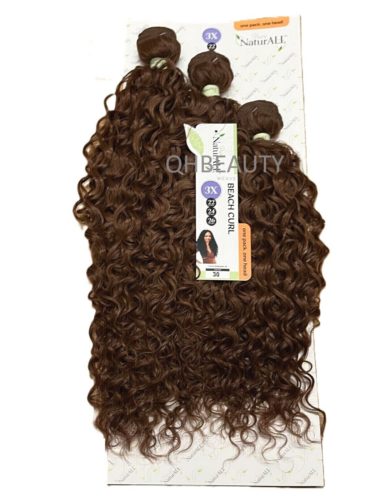 NaturALL SYNTHETIC CURLY HAIR EXTENSION 3 PCS WEAVE - BEACH CURL 22/24/26 INCHES