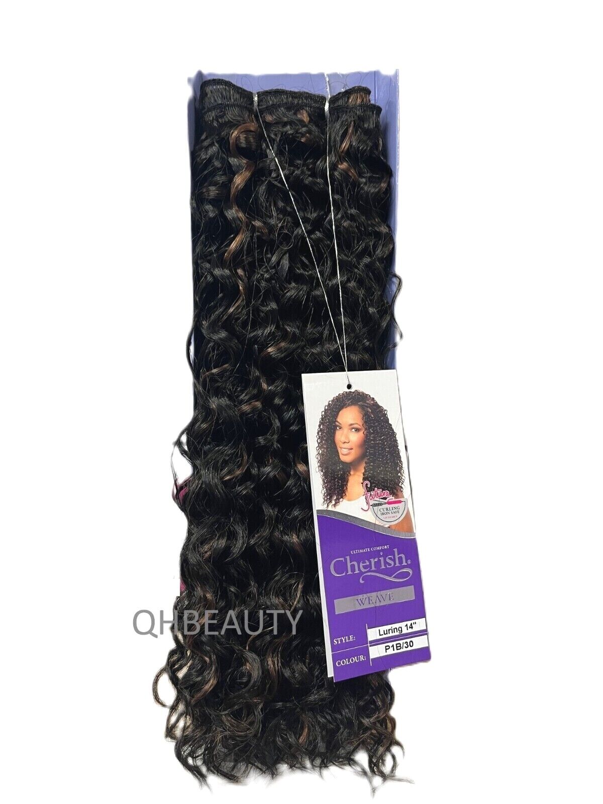 CHERISH SYNTHETIC FUTURA LONG CURLY HAIR EXTENSION WEAVE - LURING 14 INCHES