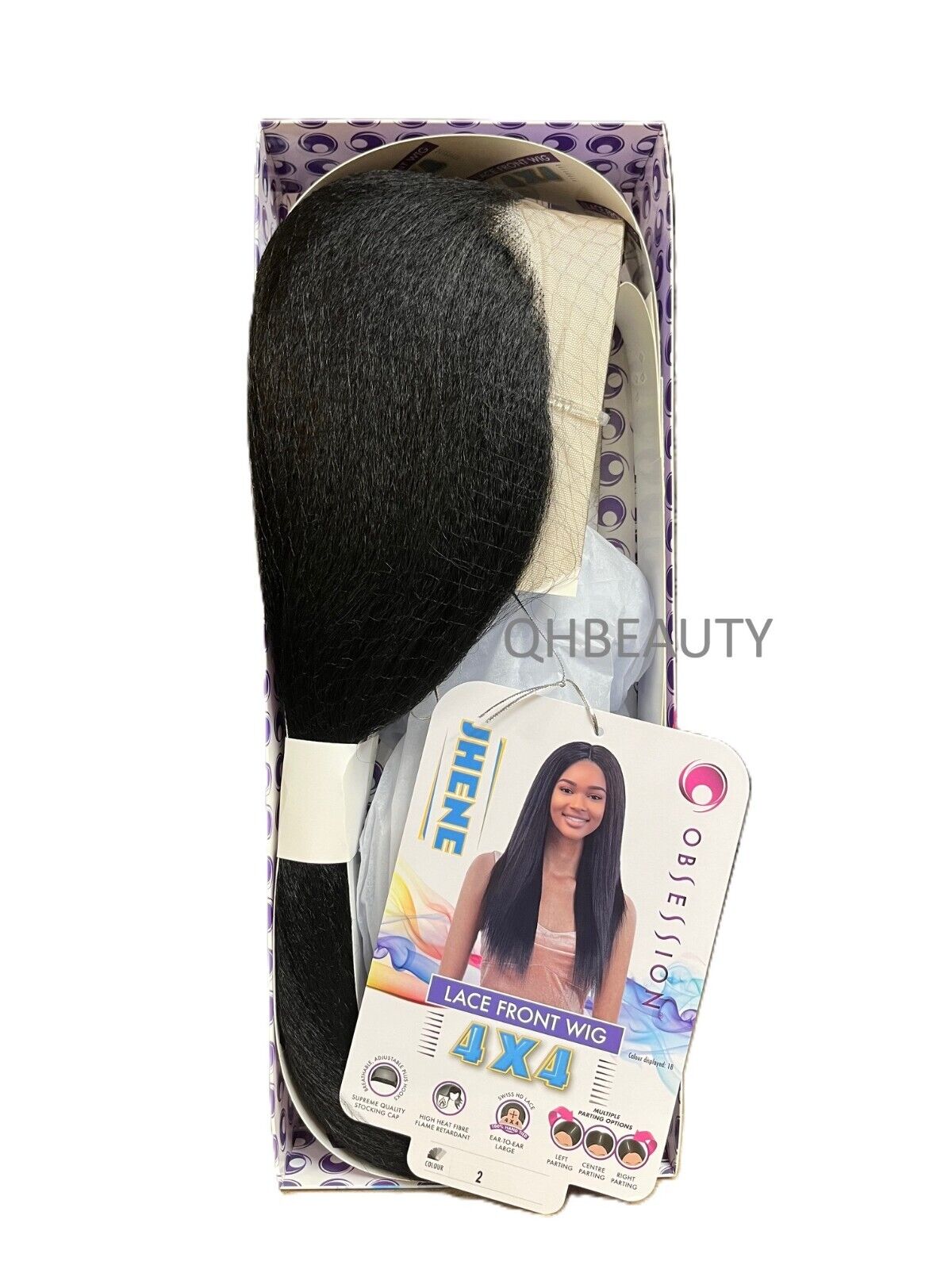Obsession Synthetic Swiss HD 4x4 Lace Front Free Part Straight Hair Wig - JHENE