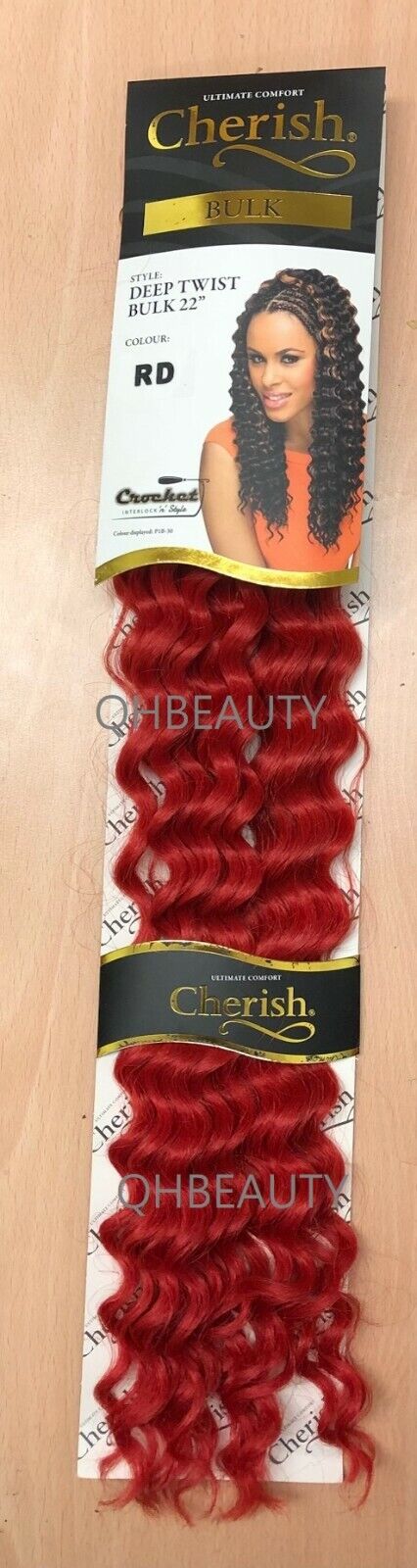 CHERISH SYNTHETIC BULK CROCHET CURLY HAIR EXTENSION BRAIDS - DEEP TWIST 22 INCH