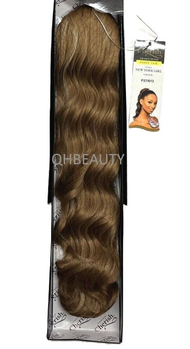 Cherish Synthetic Drawstring Long Curly Hair Extension Ponytail - New York Girl
