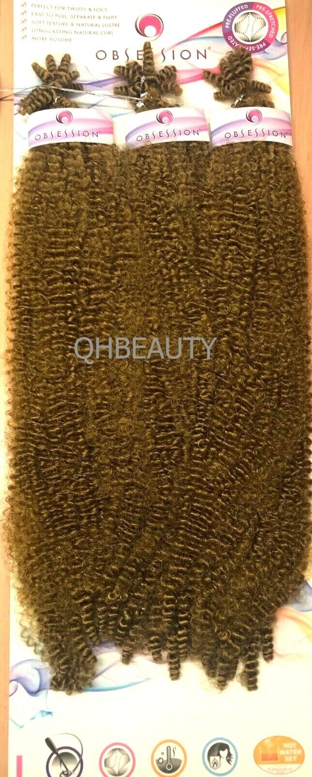 OBSESSION SYNTHETIC CROCHET SOFT BRAID 3X PRE-FLUFFED - POPPIN TWIST 16'' & 20"