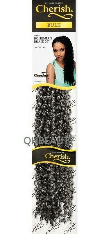 CHERISH SYNTHETIC CROCHET CURLY HAIR EXTENSION BRAID - BOHEMIAN BULK 20 INCH