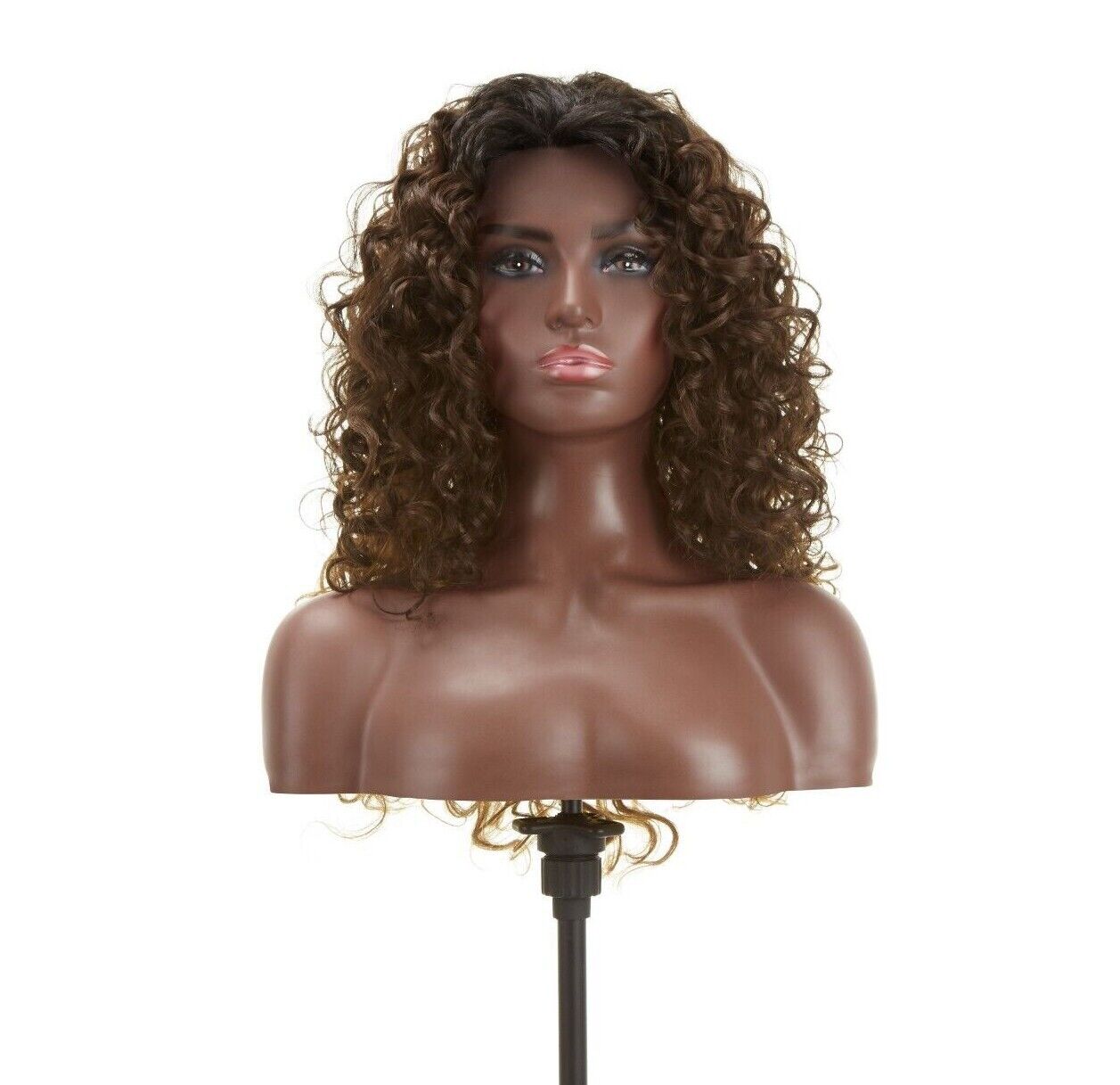 Impression Synthetic Natural Hair Line Long Curly Lace L Part Hair Wig - Emma