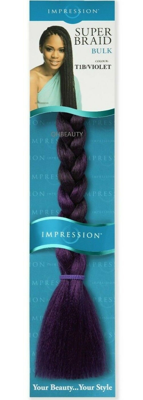 Impression Synthetic Natural Long Ultra Crochet Hair Extensions Super Braid 86"
