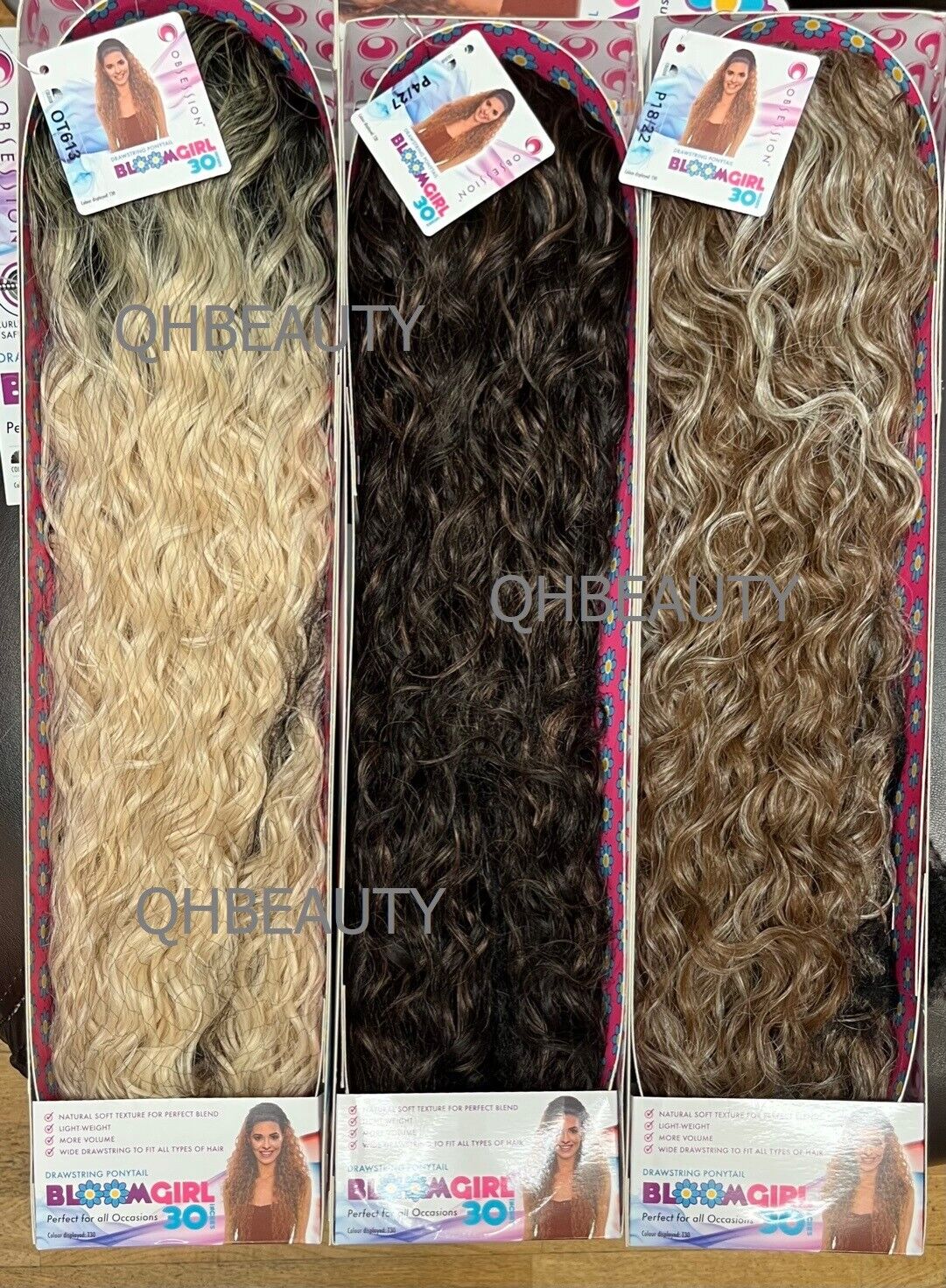 OBSESSION SYNTHETIC DRAWSTRING CURLY LONG HAIR PONYTAIL - BLOOM GIRL 20'' 30''