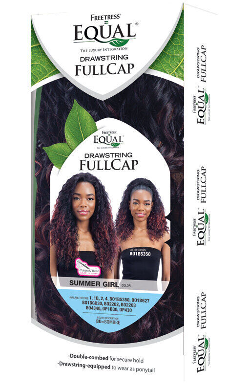 Freetress Equal Synthetic Curly Drawstring Full cap Hair Wig - SUMMER GIRL