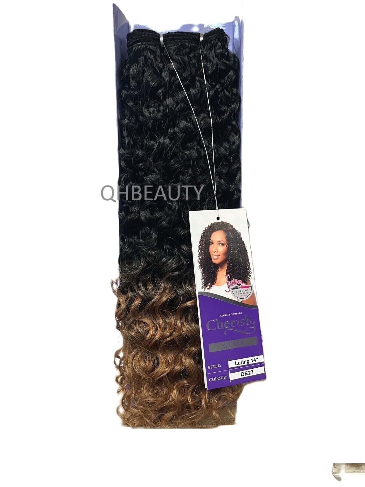 CHERISH SYNTHETIC FUTURA LONG CURLY HAIR EXTENSION WEAVE - LURING 14 INCHES