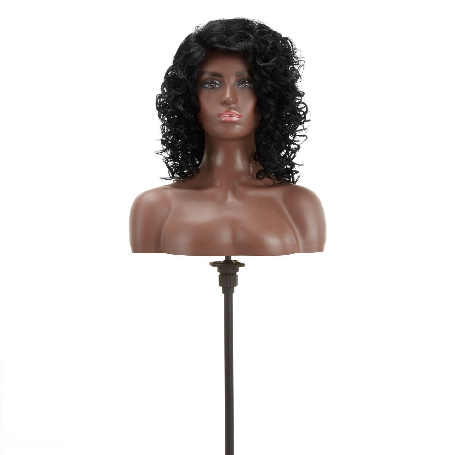 Impression Synthetic Hand Made Invisible L Part Curly Hair Lace Wig - MIA