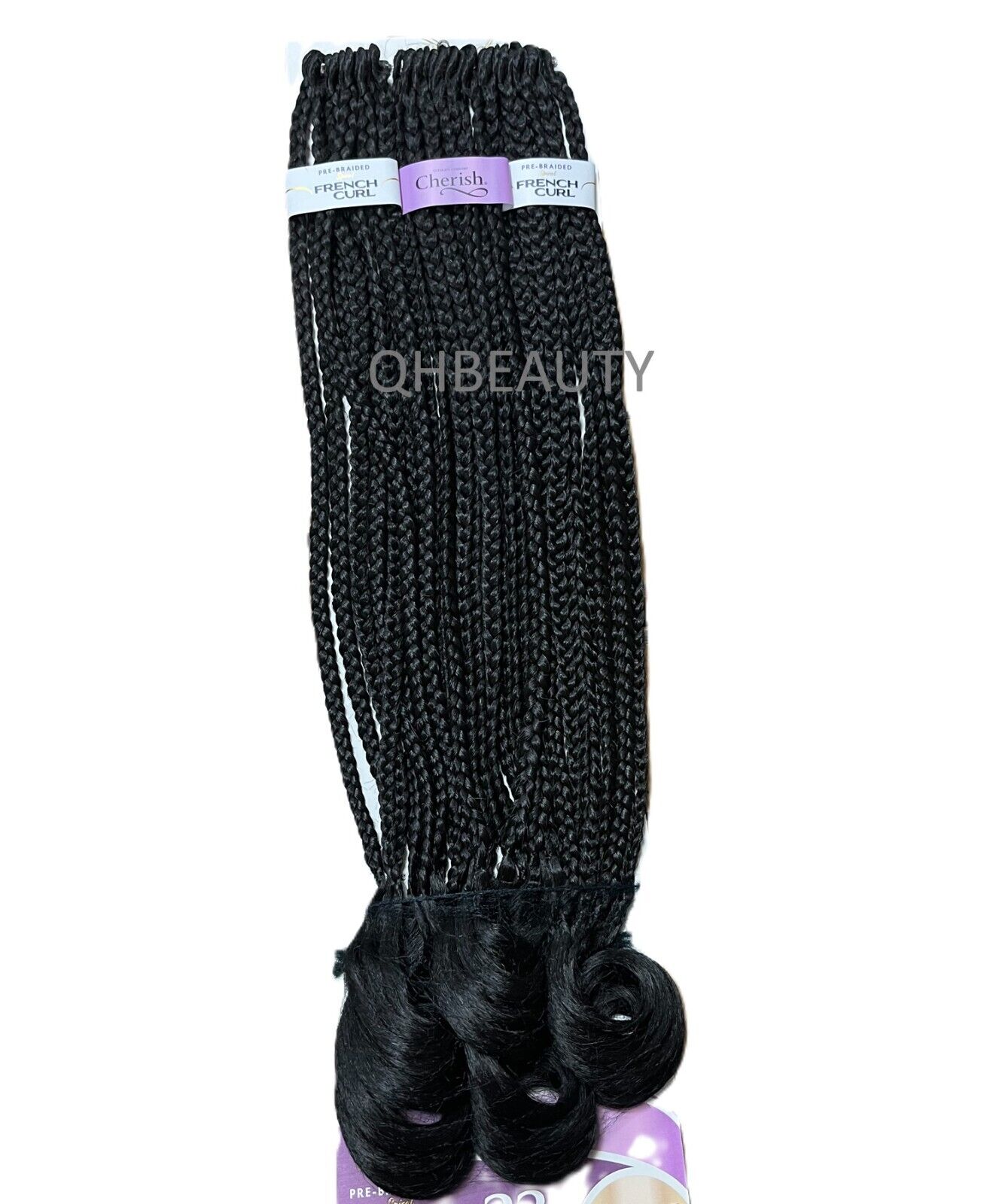 CHERISH SYNTHETIC CURLY HAIR EXTENSION BRAID - PRE BRAIDED SPIRAL FRENCH CURL 22