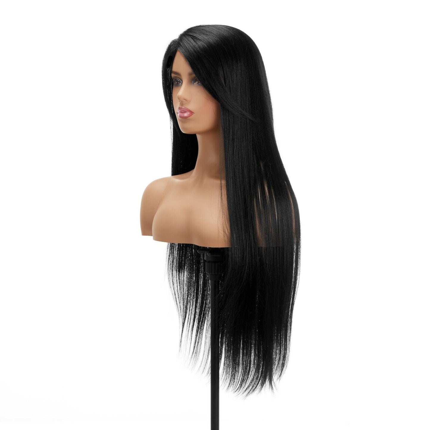 Impression Synthetic Invisible L Part Lace Long Yaky Straight Hair Wig -- RAVEN