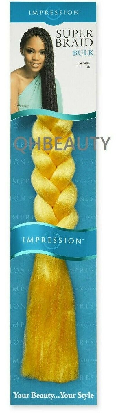Impression Synthetic Natural Long Ultra Crochet Hair Extensions Super Braid 86"