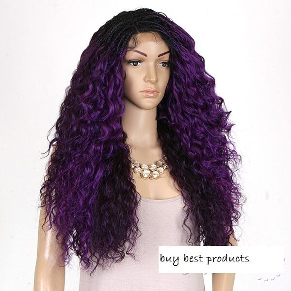 Freetress Synthetic Equal LaceFront Long Curly L Part Hair Wig Flexi Curl Braids