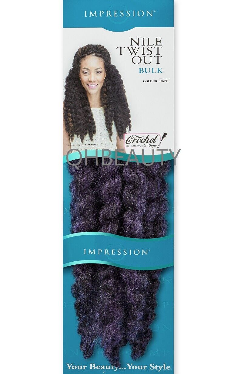 IMPRESSION SYNTHETIC AFRO CUBAN BULK HAIR EXTENSION BRAIDS - NILE TWIST OUT