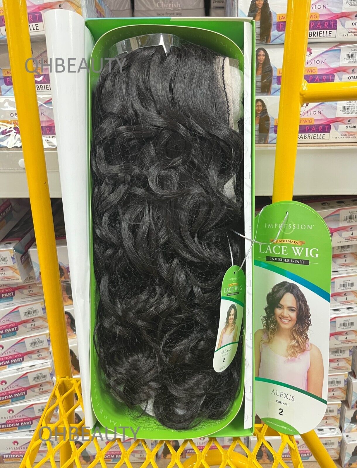 Impression Synthetic Invisible Part Lace Front Long Curly Hair Wig Alexis