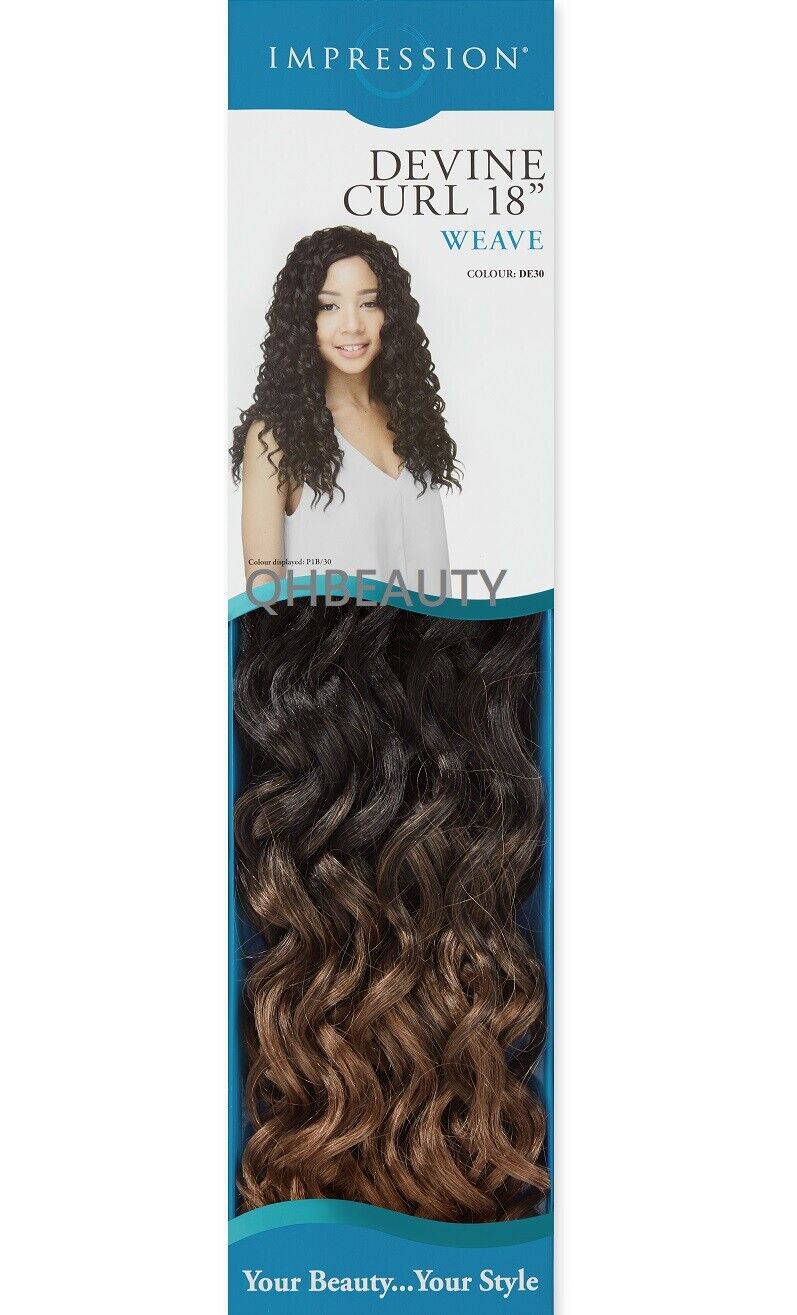 IMPRESSION SYNTHETIC CURLY LONG HAIR EXTENSION WEAVE - DEVINE CURL 18 INCH