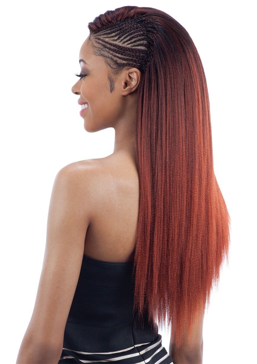 CHERISH SYNTHETIC YAKY LONG STRAIGHT HAIR EXTENSIONS 2 X YAAS BRAIDS 20'' - 28''