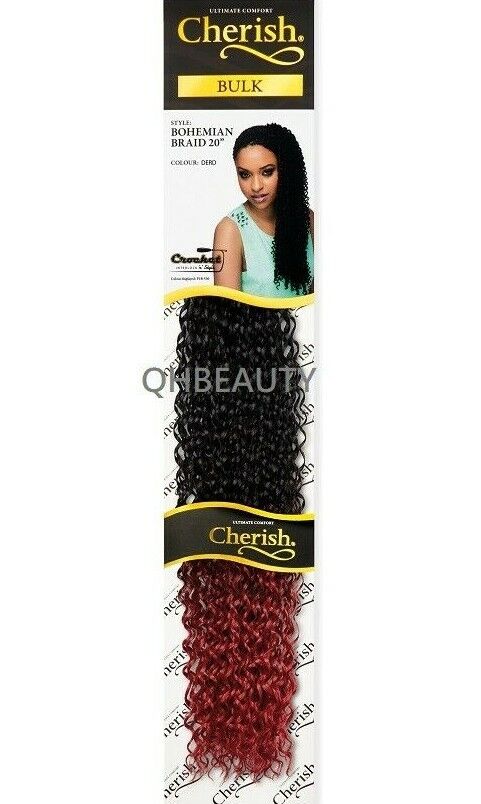 CHERISH SYNTHETIC CROCHET CURLY HAIR EXTENSION BRAID - BOHEMIAN BULK 20 INCH