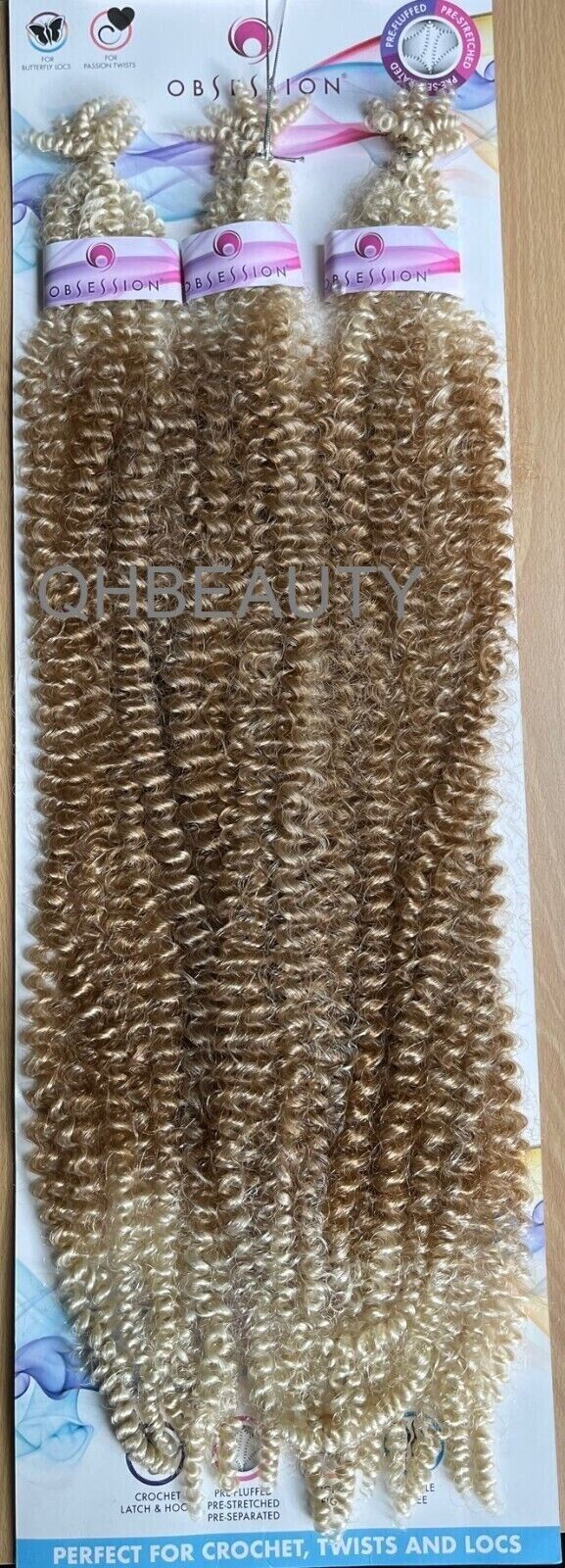 OBSESSION SYNTHETIC CROCHET BRAID 3X PRE-FLUFFED - WATER POPPIN TWIST 24 INCHES