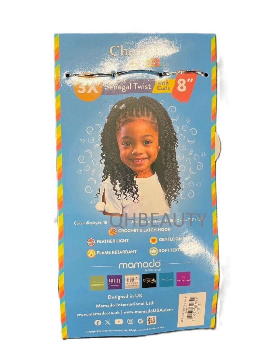CHERISH SYNTHETIC JUNIOR KIDS BRAID HAIR EXTENSION - SENEGAL TWIST WITH CURLS 8