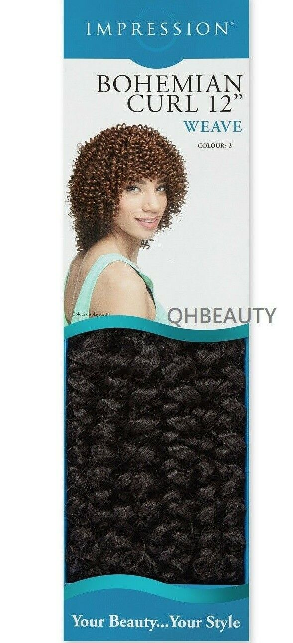 IMPRESSION SYNTHETIC SHORT CURLY HAIR EXTENSION WEAVE - BOHEMIAN CURL12 INCH