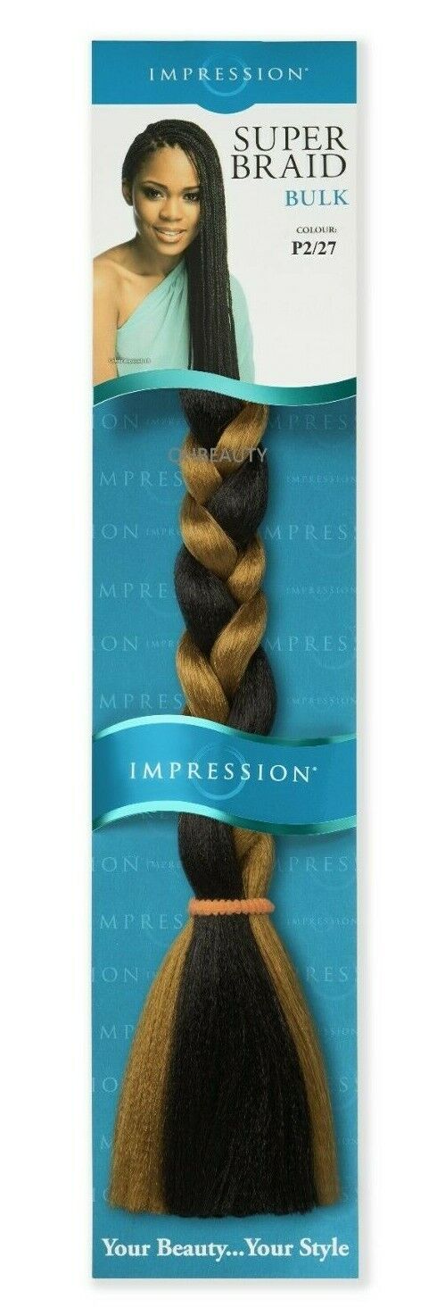 Impression Synthetic Natural Long Ultra Crochet Hair Extensions Super Braid 86"