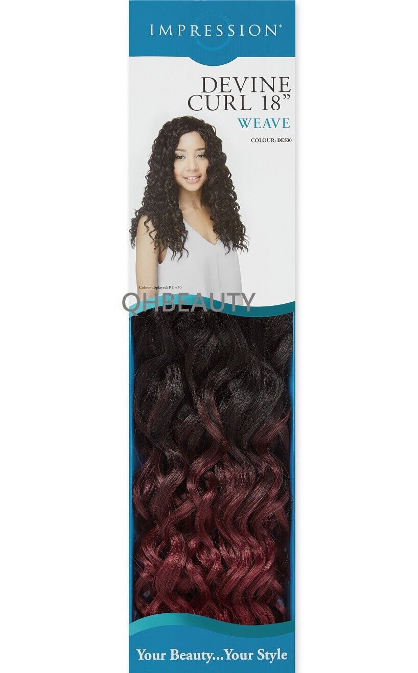 IMPRESSION SYNTHETIC CURLY LONG HAIR EXTENSION WEAVE - DEVINE CURL 18 INCH