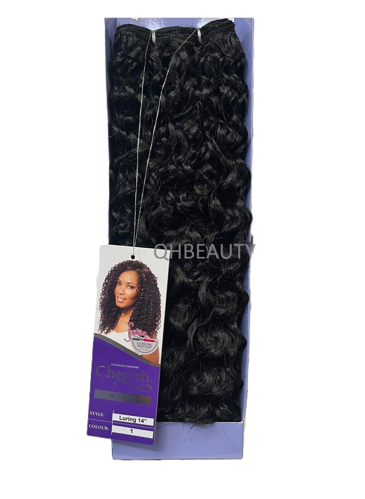 CHERISH SYNTHETIC FUTURA LONG CURLY HAIR EXTENSION WEAVE - LURING 14 INCHES