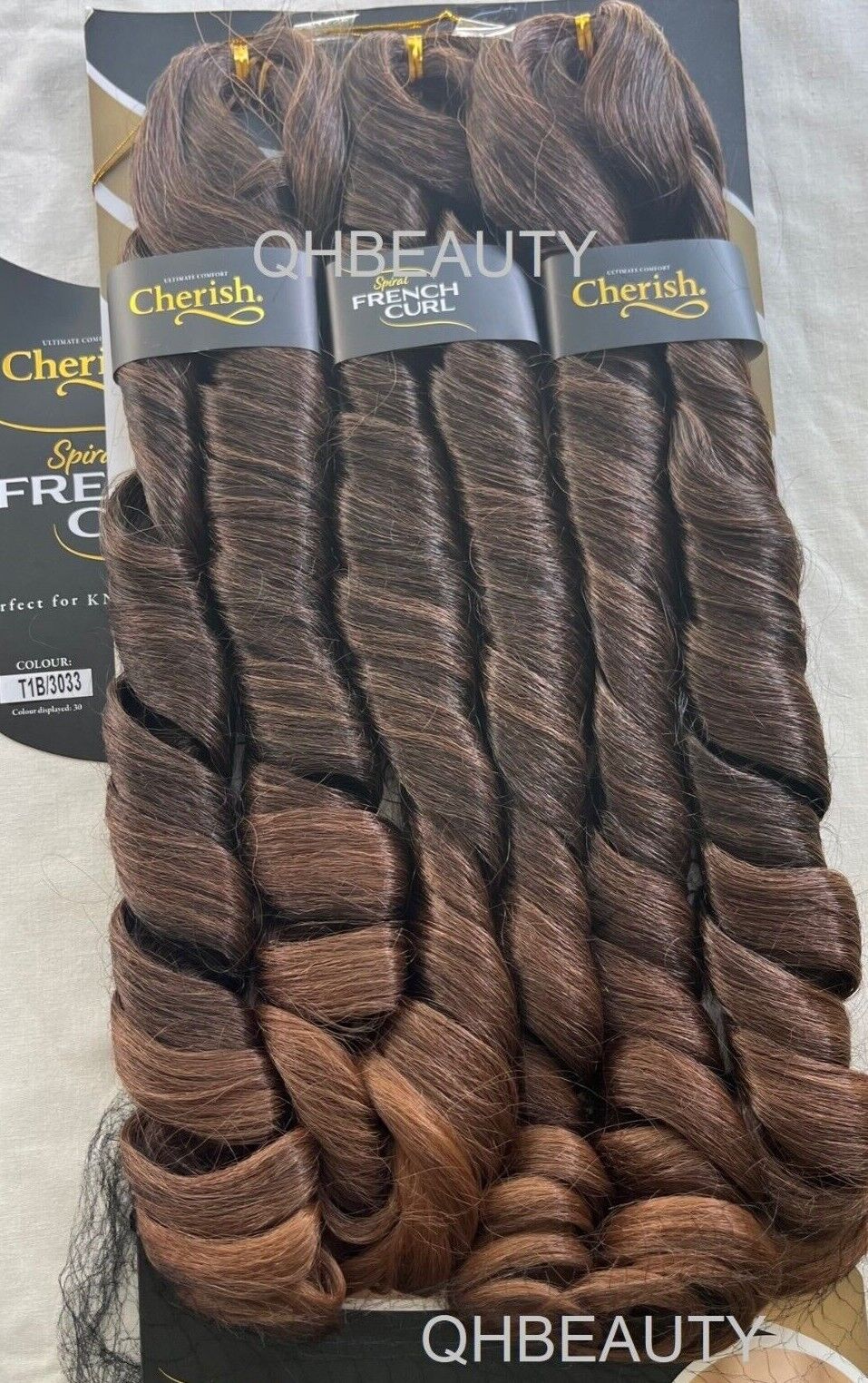 CHERISH SYNTHETIC HAIR EXTENSION BRAID - 3 x SPIRAL FRENCH CURL 22 & 28 INCHES