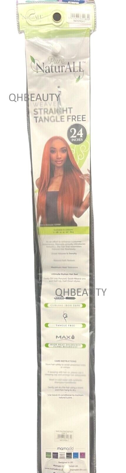 NaturALL SYNTHETIC LONG HAIR EXTENSION WEAVE - STRAIGHT TANGLE FREE 24 INCHES