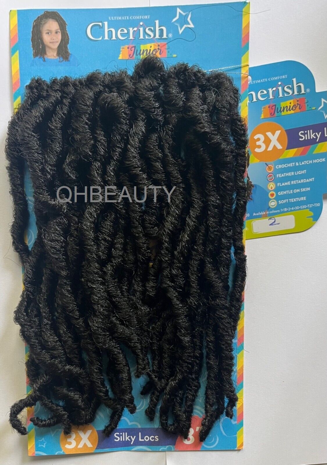 CHERISH SYNTHETIC JUNIOR KIDS CROCHET BRAID HAIR EXTENSION - SILKY LOCS 8 INCH