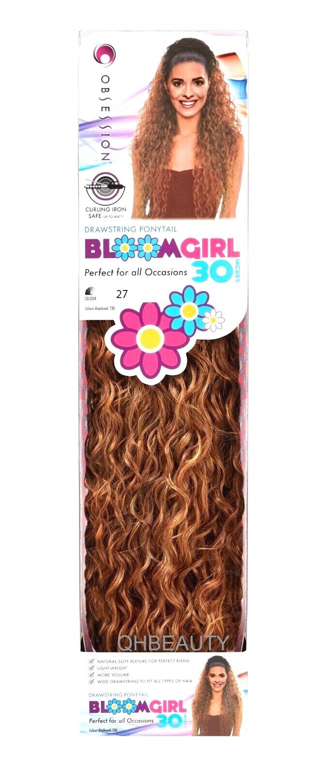 OBSESSION SYNTHETIC DRAWSTRING CURLY LONG HAIR PONYTAIL - BLOOM GIRL 20'' 30''