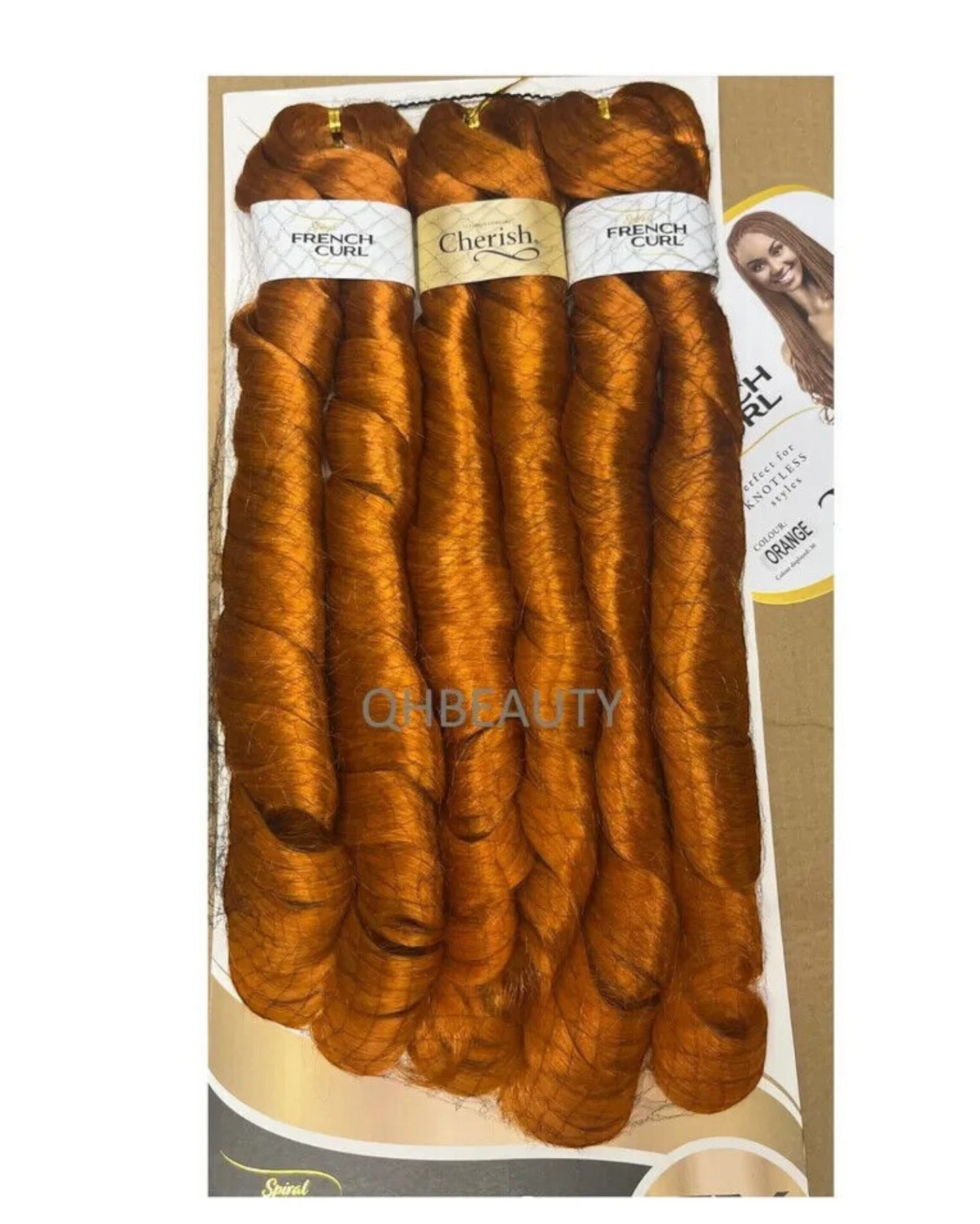 CHERISH SYNTHETIC HAIR EXTENSION BRAID - 3 x SPIRAL FRENCH CURL 22 & 28 INCHES