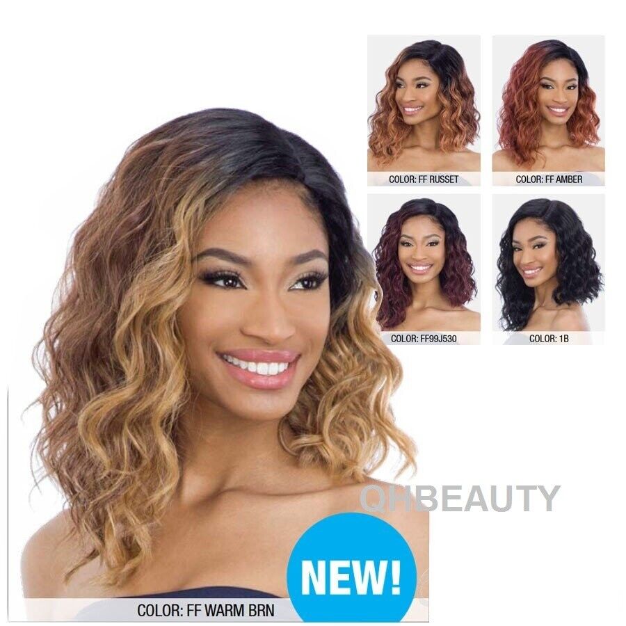 FREETRESS EQUAL SYNTHETIC HAIR 5 INCH LACE PART SHORT CURLY HAIR WIG - VAVA