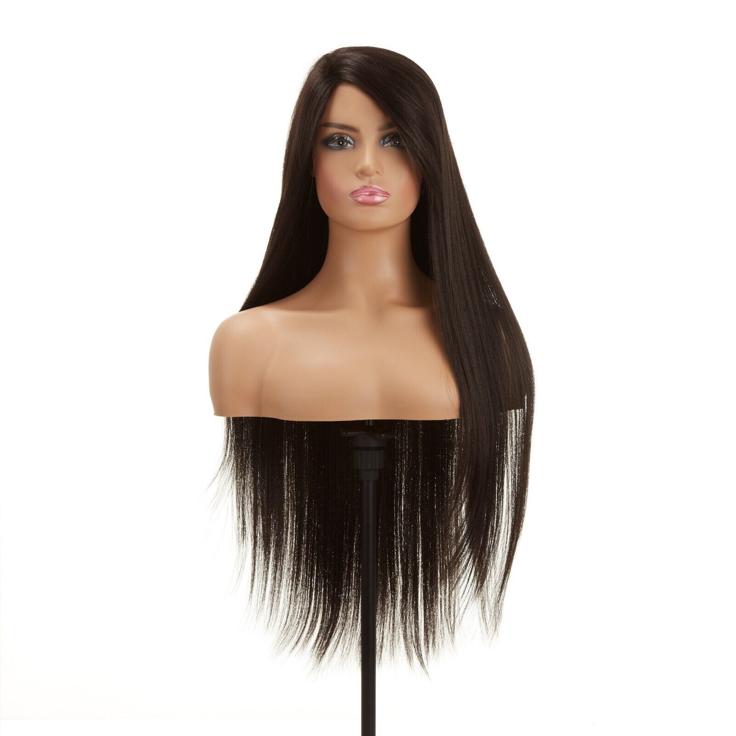 Impression Synthetic Invisible L Part Lace Long Yaky Straight Hair Wig -- RAVEN