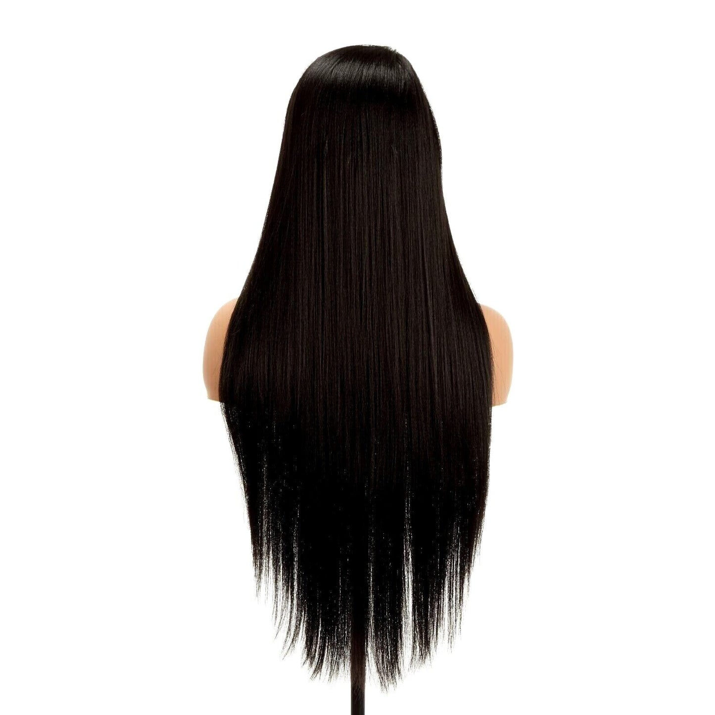 Impression Synthetic Invisible L Part Lace Long Yaky Straight Hair Wig -- RAVEN