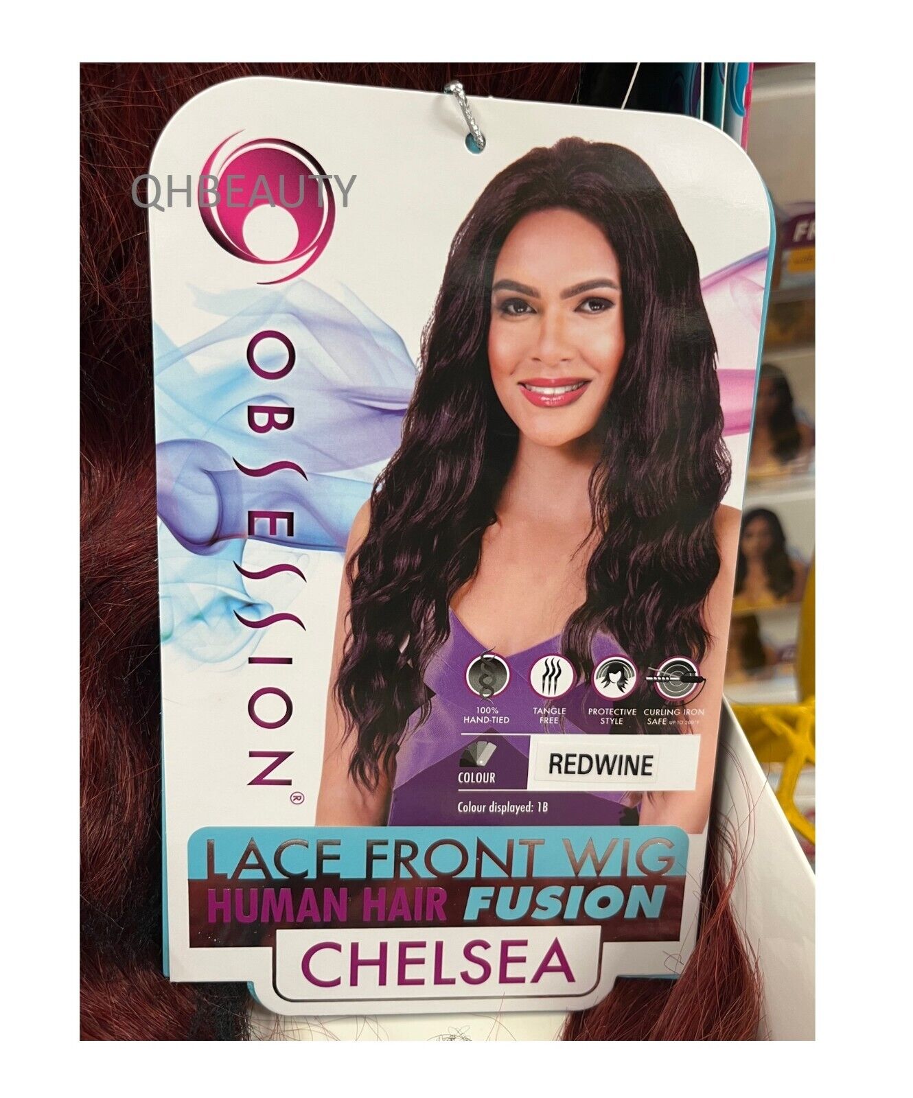 OBSESSION LACE FRONT HUMAN HAIR FUSION NATURAL BODWAVE CURLY HAIR WIG - CHELSEA