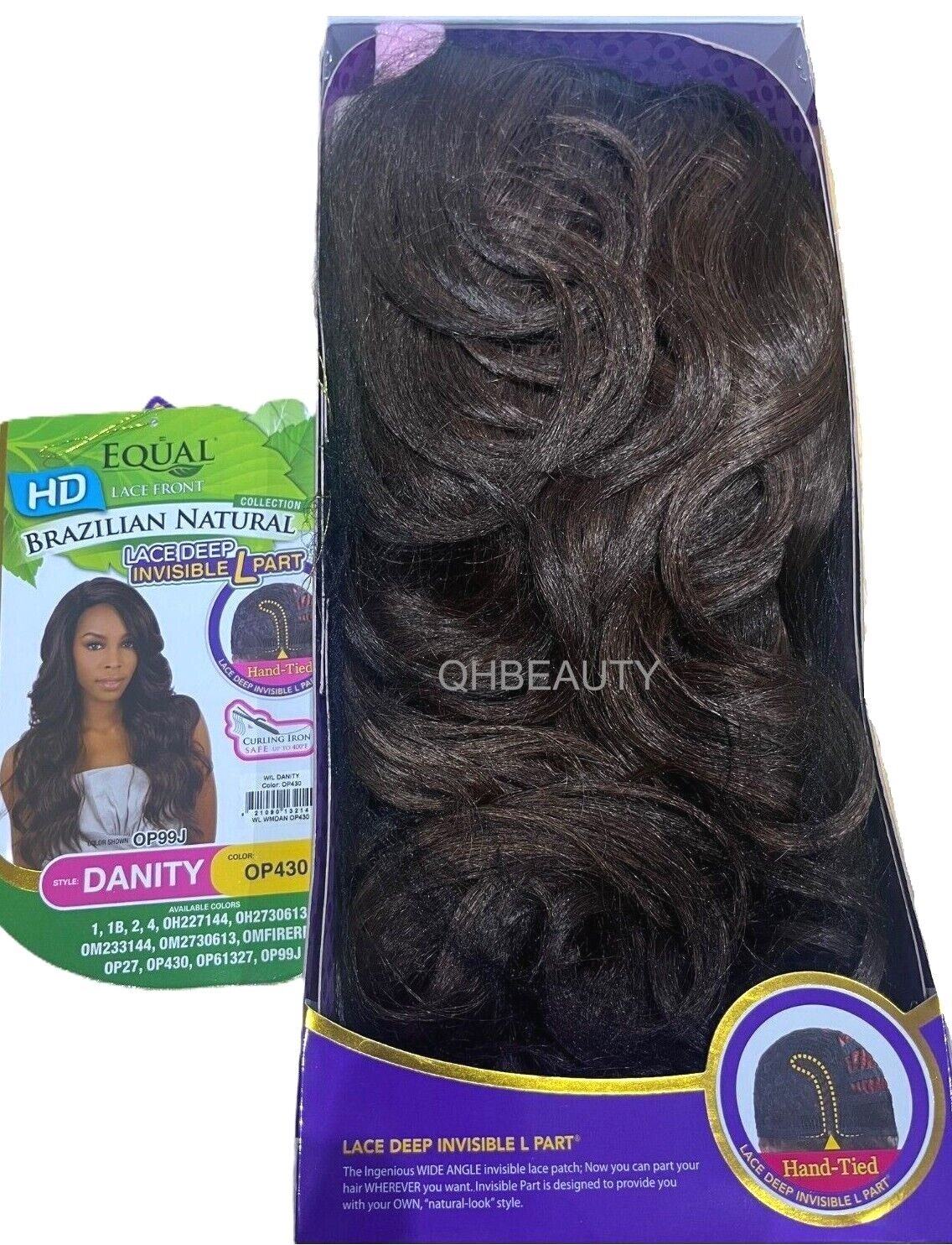 FreeTress Equal Synthetic Brazilian Natural L Part Lace Front Hair Wig - Danity