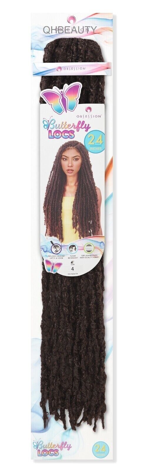 OBSESSION SYNTHETIC CROCHET HAIR EXTENSION PRE LOOP BRAID - BUTTERFLY LOC 24''