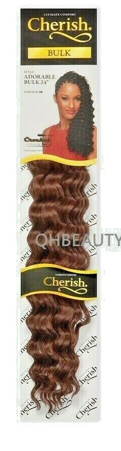 CHERISH SYNTHETIC LONG CURLY HAIR EXTENSION CROCHET BRAIDS - ADORABLE 24 inch
